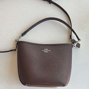 Coach Dark Brown Leather Shoulder Bag